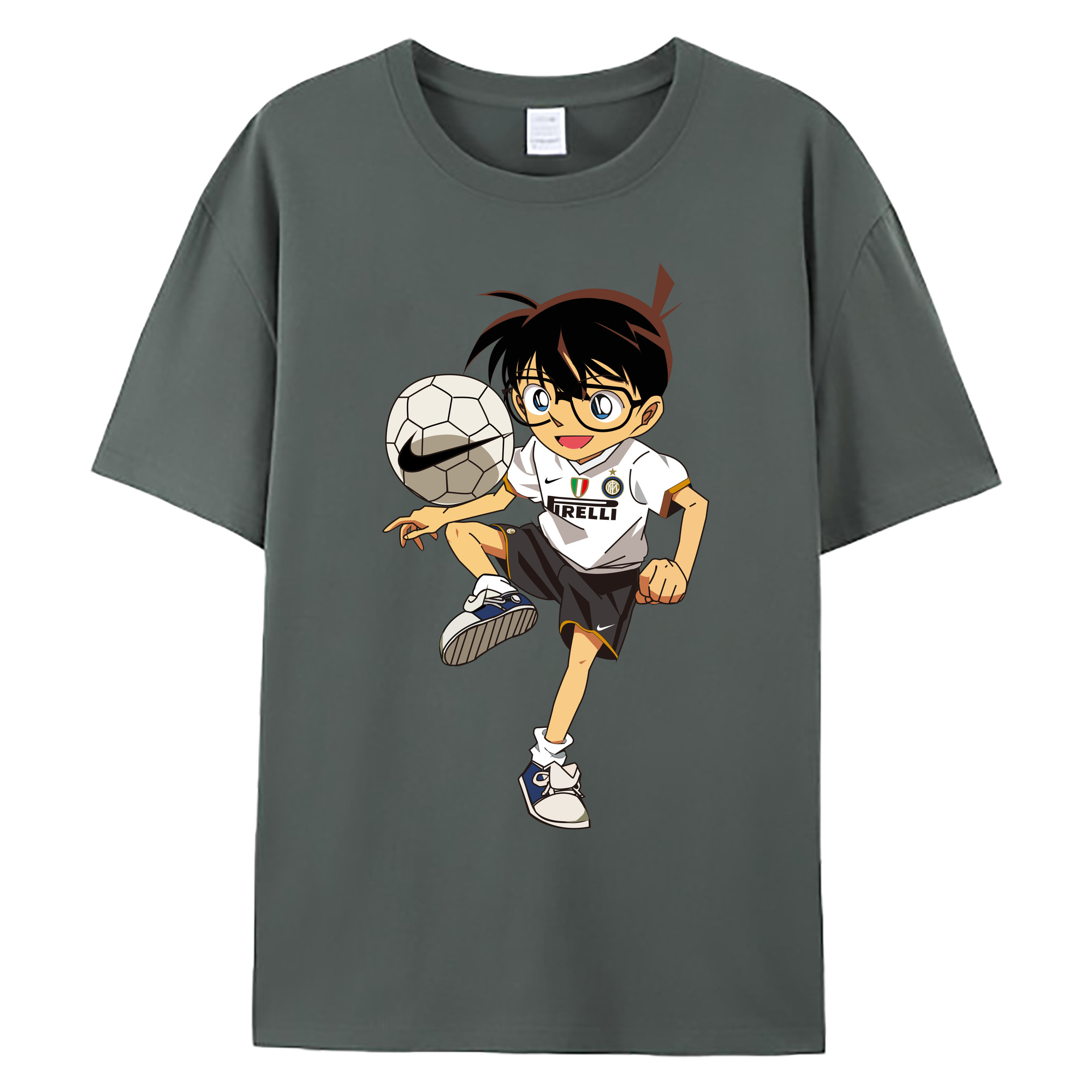 （画像用） 名探偵コナン 江戸川 コナン Detective Conan Conan Edogawa 綿100％ メンズ半袖Tシャツ｜肌触りやわらか＆通気性